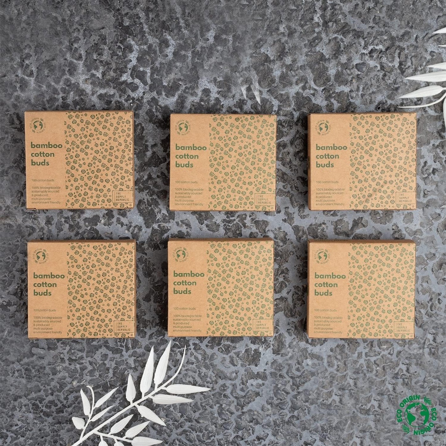 600 Bamboo Cotton Buds |100% Eco-Friendly Biodegradable | Perfect for Baby Care | 6x100 Ear Buds Cotton