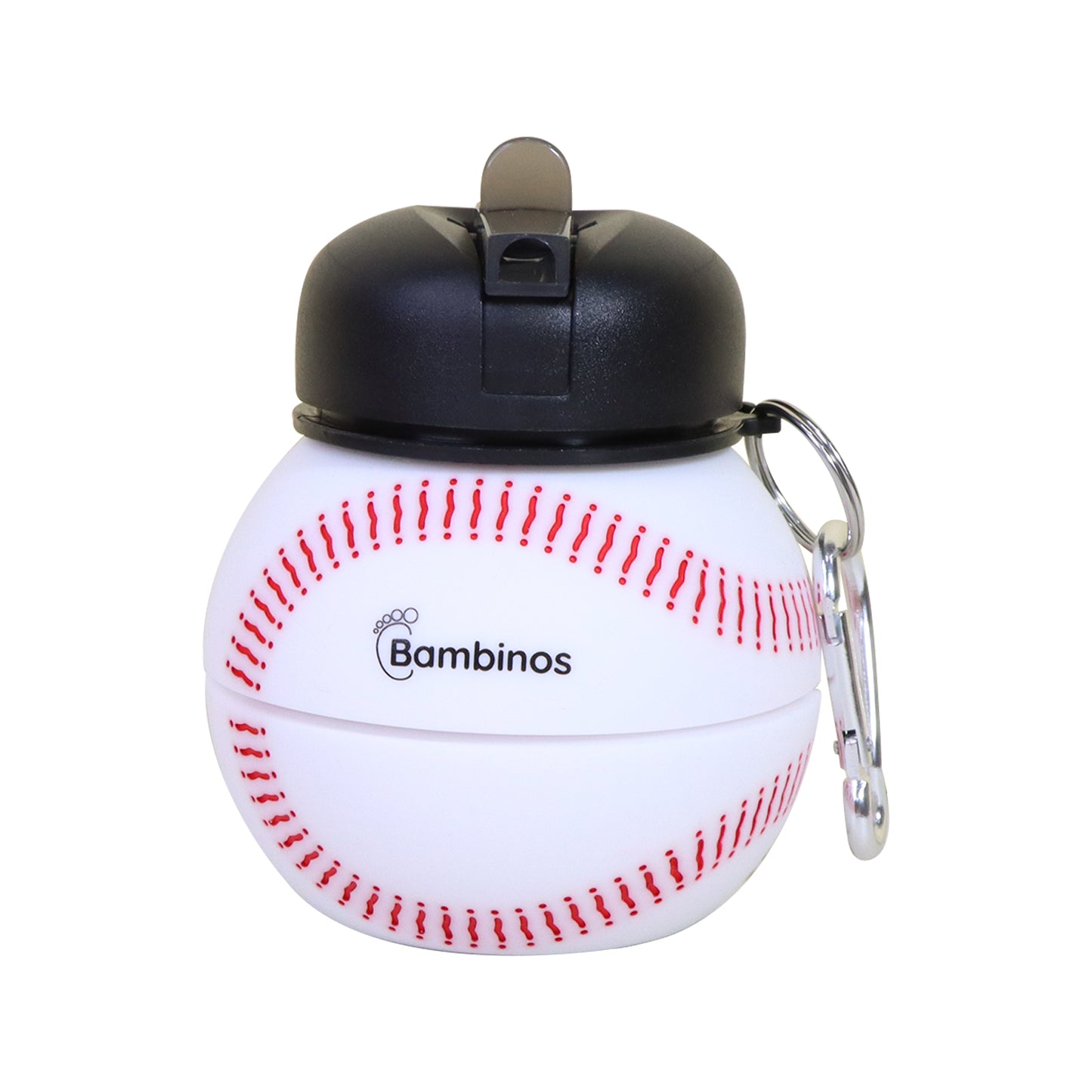 Bambinos Kids Football Water Bottle Silicone Collapsible BPA-FREE