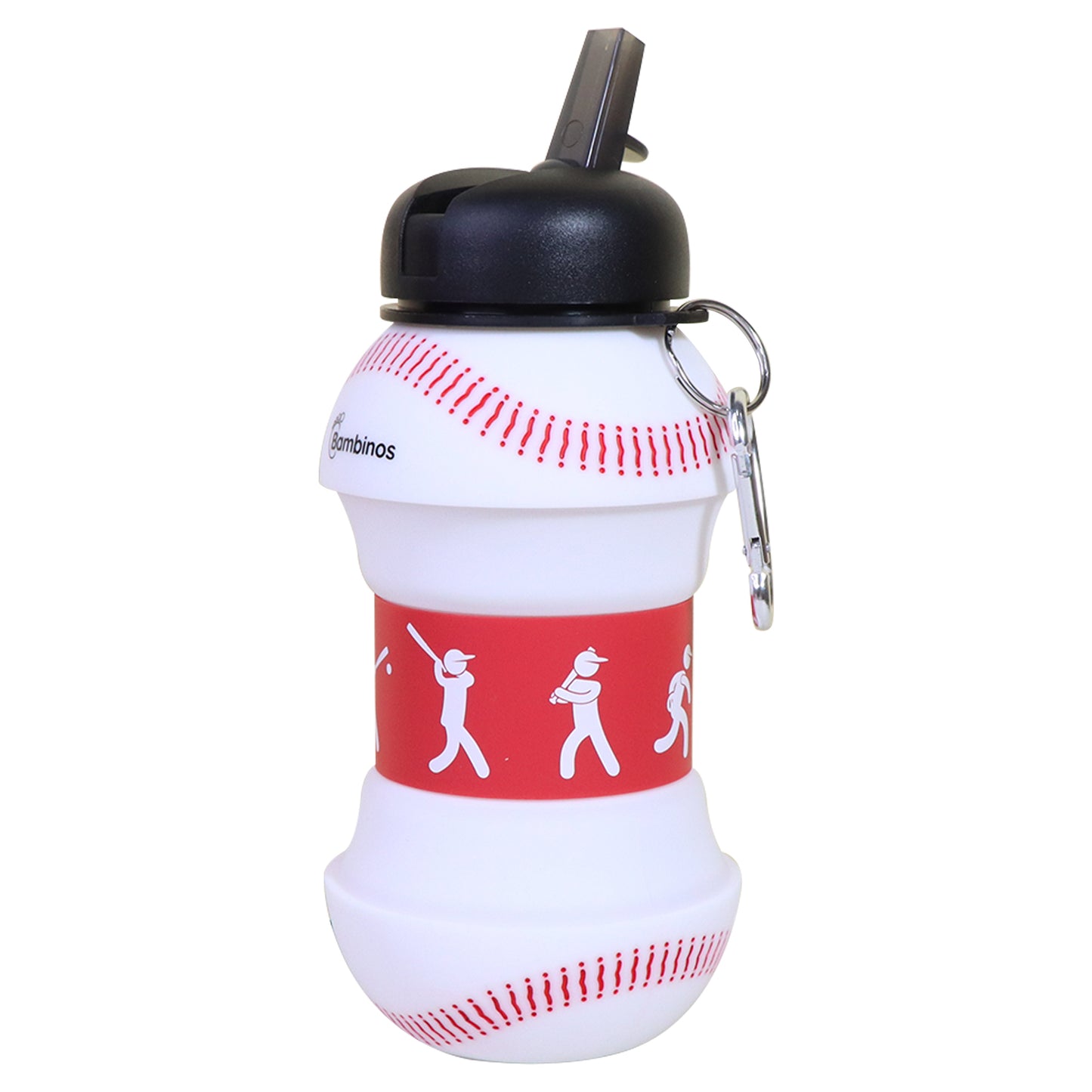 Bambinos Kids Football Water Bottle Silicone Collapsible BPA-FREE