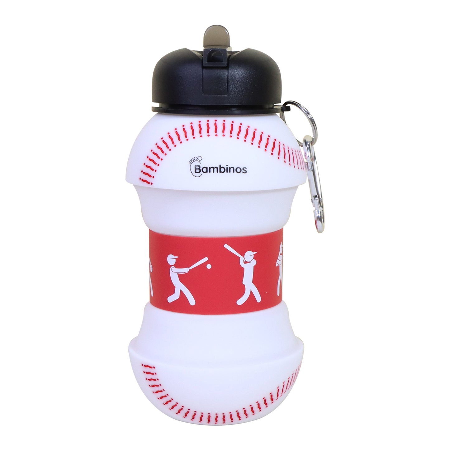 Bambinos Kids Football Water Bottle Silicone Collapsible BPA-FREE