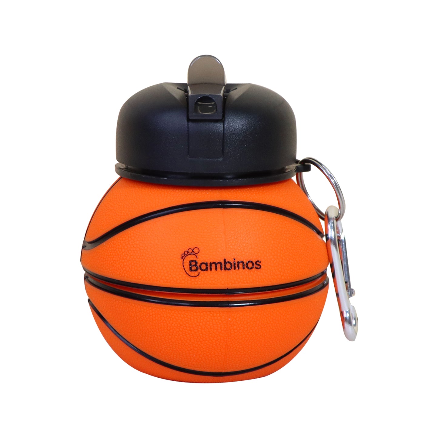 Bambinos Kids Football Water Bottle Silicone Collapsible BPA-FREE