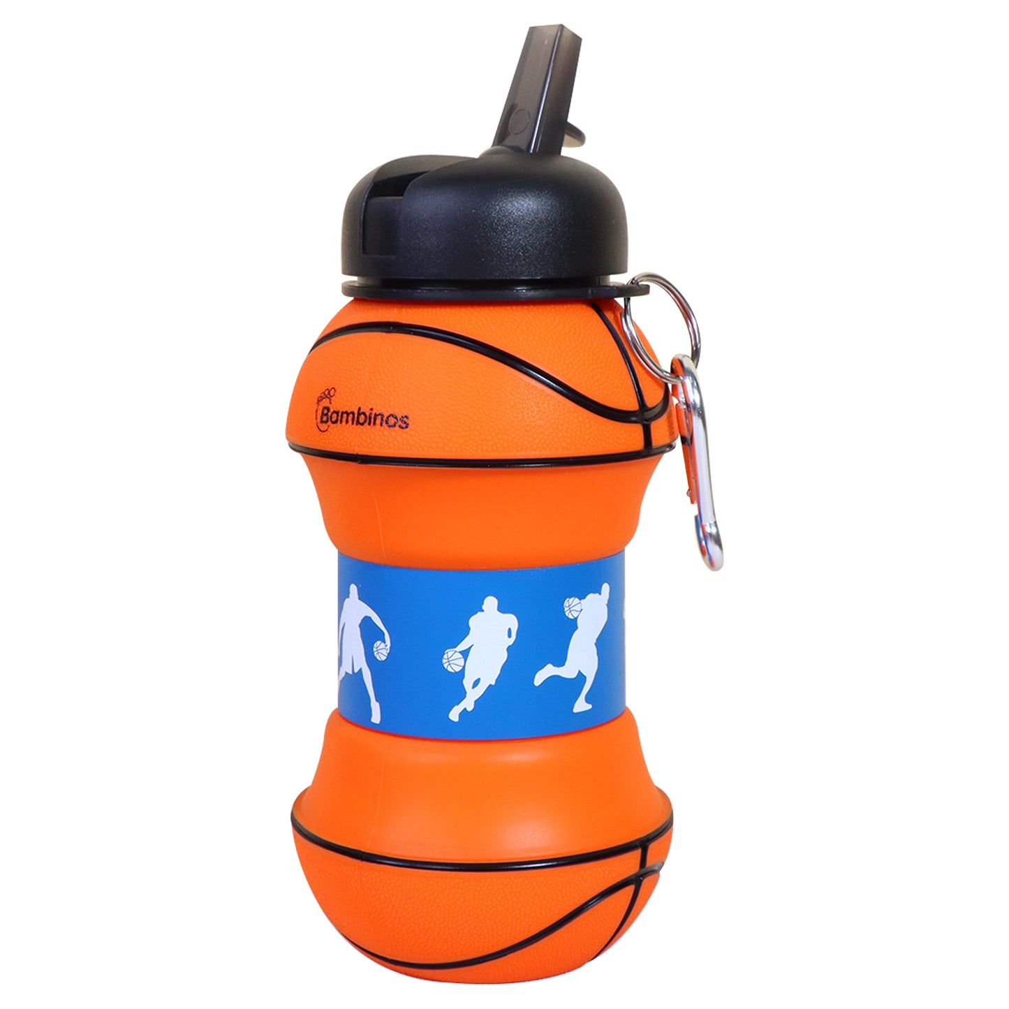 Bambinos Kids Football Water Bottle Silicone Collapsible BPA-FREE
