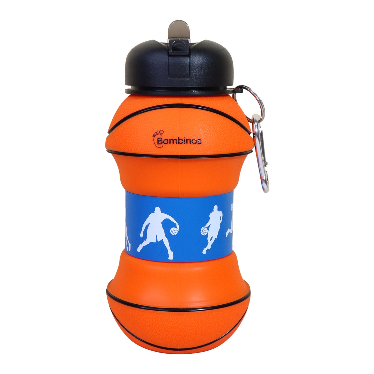 Bambinos Kids Football Water Bottle Silicone Collapsible BPA-FREE