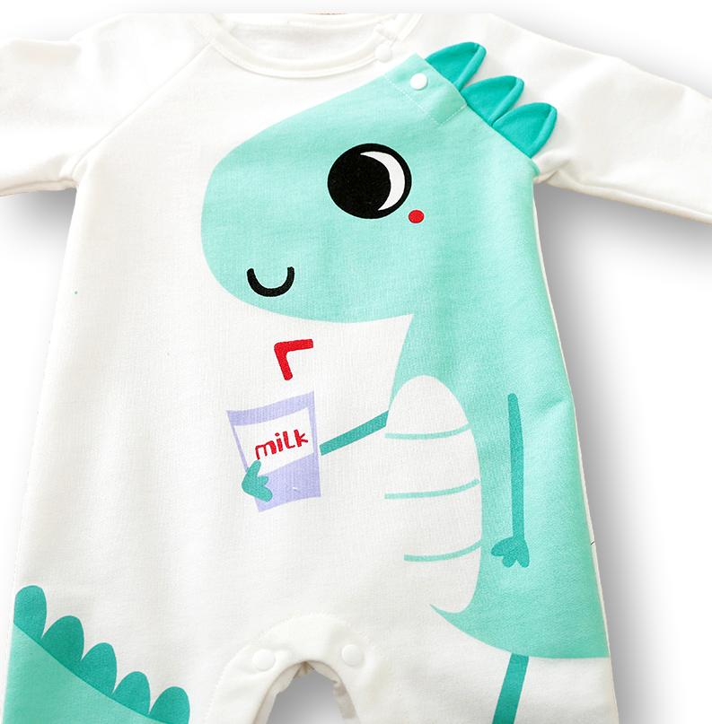 Cute Dinosaur Romper – 100% Cotton Baby One-Piece with Dino Print (Unisex Newborn to 12M)