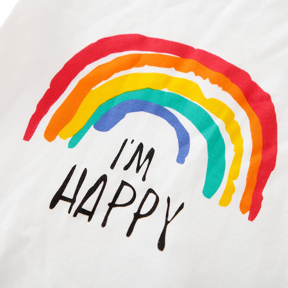 Happy Rainbow Romper with Free Hat