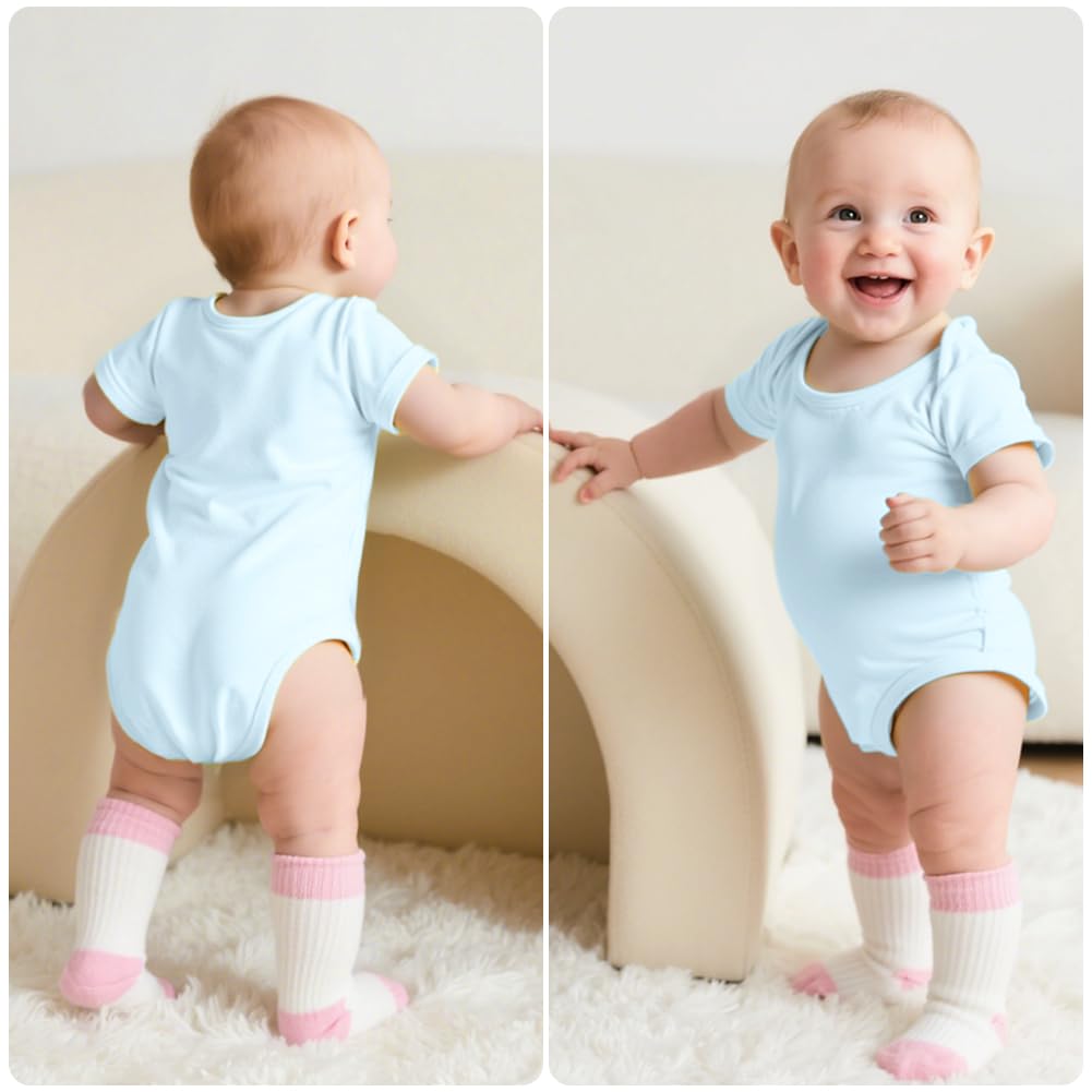 5 Pack Baby Vests,  Newborn Baby Short Sleeve Bodysuit