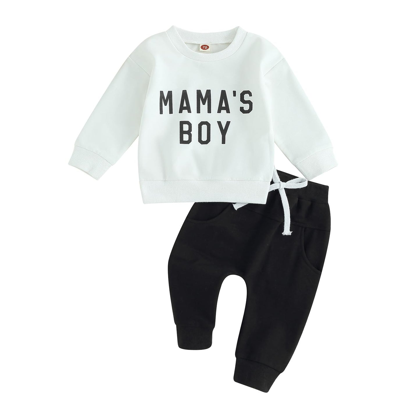 2Pcs Baby Boys Outfit Mama's Boy Clothes Set