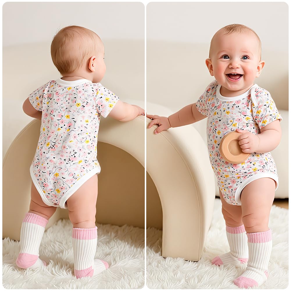 5 Pack Baby Vests,  Newborn Baby Short Sleeve Bodysuit