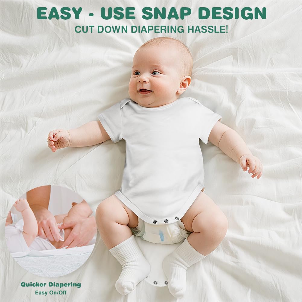 5 Pack Baby Vests,  Newborn Baby Short Sleeve Bodysuit