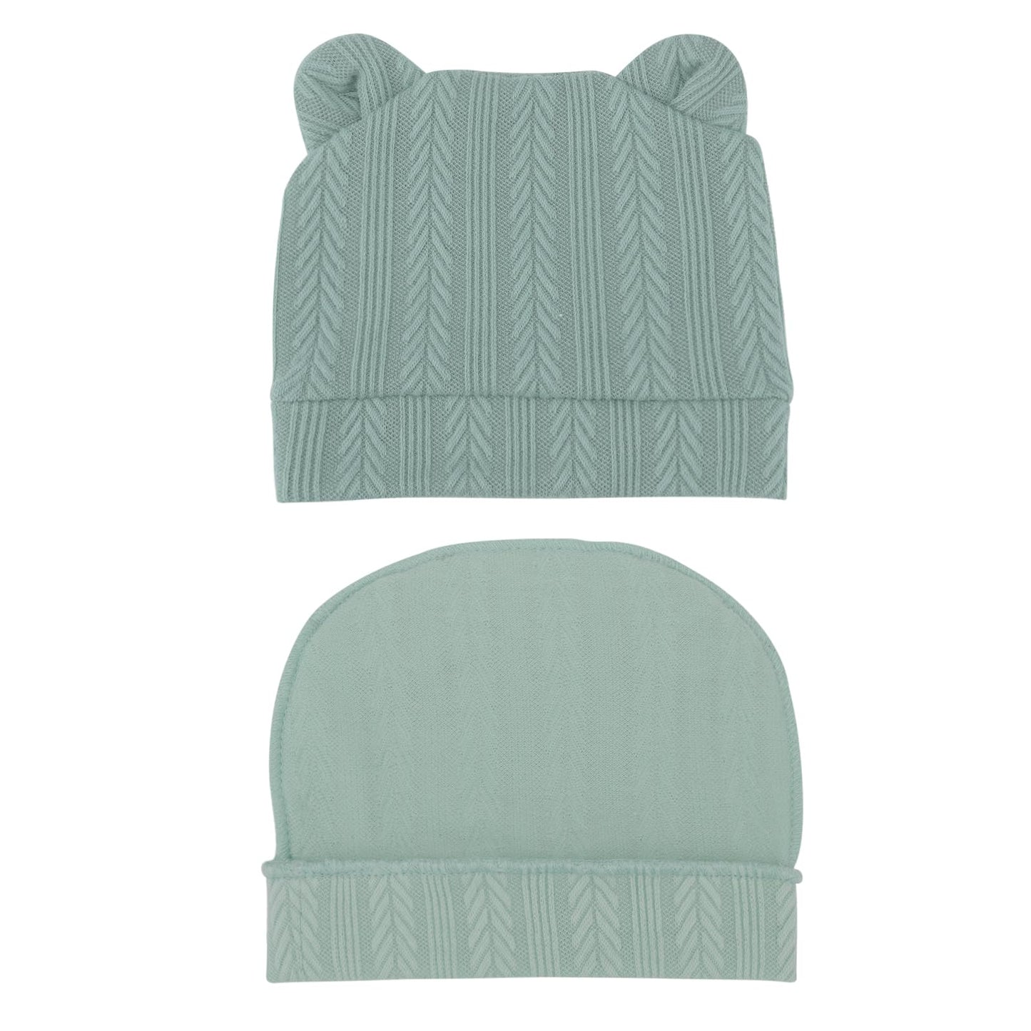 4 Set Baby Beanie Hat + Gloves (0-6 Months)