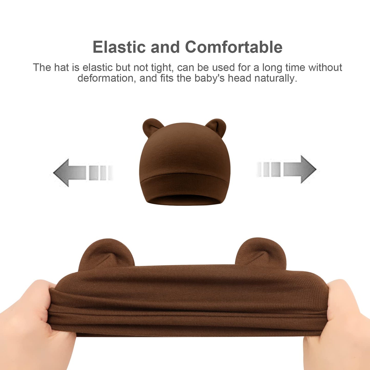 4 Set Baby Beanie Hat + Gloves (0-6 Months)