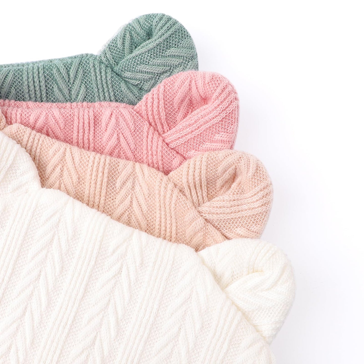 4 Set Baby Beanie Hat + Gloves (0-6 Months)