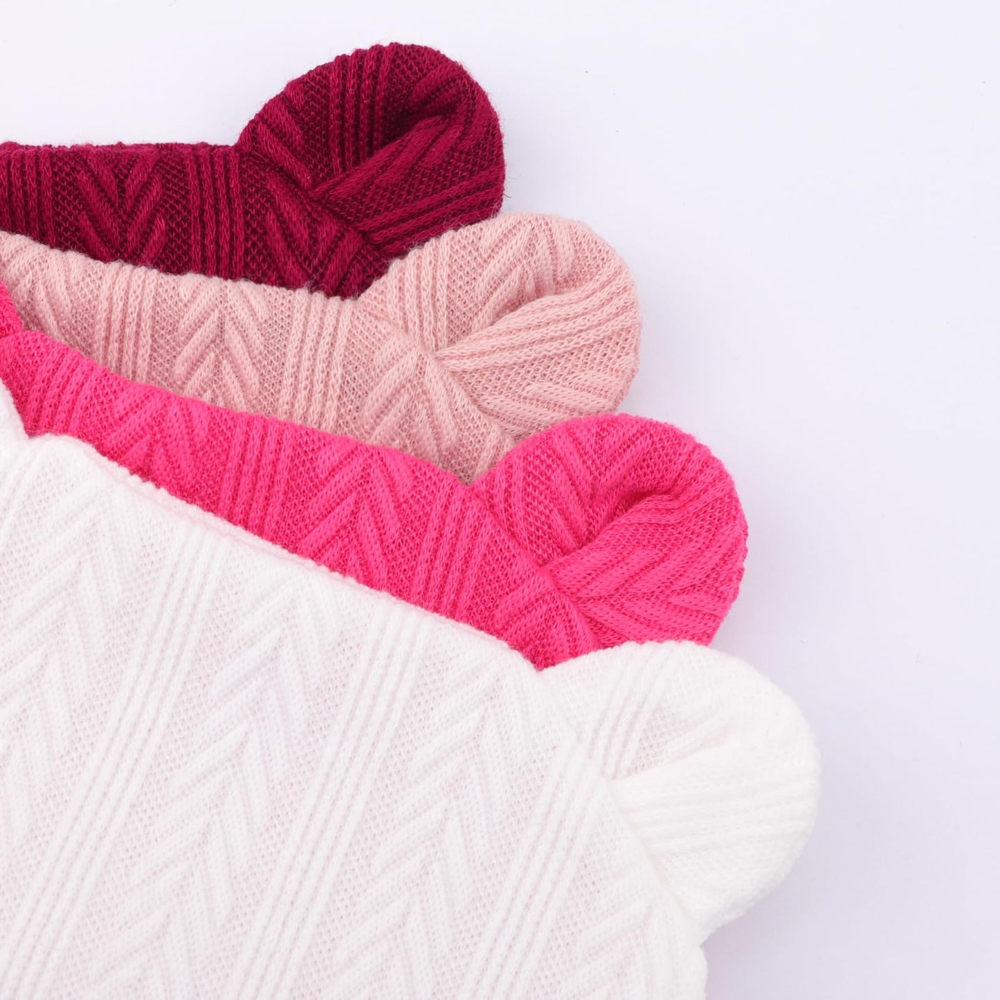 4 Set Baby Beanie Hat + Gloves (0-6 Months)