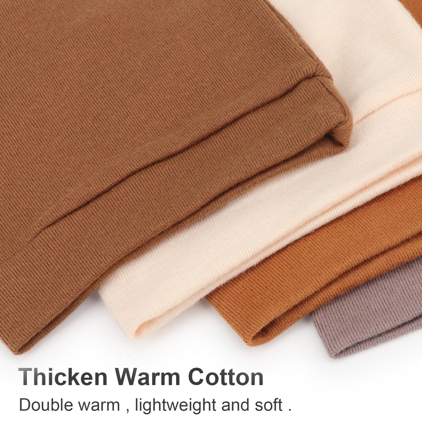 4 Set Baby Beanie Hat + Gloves (0-6 Months)