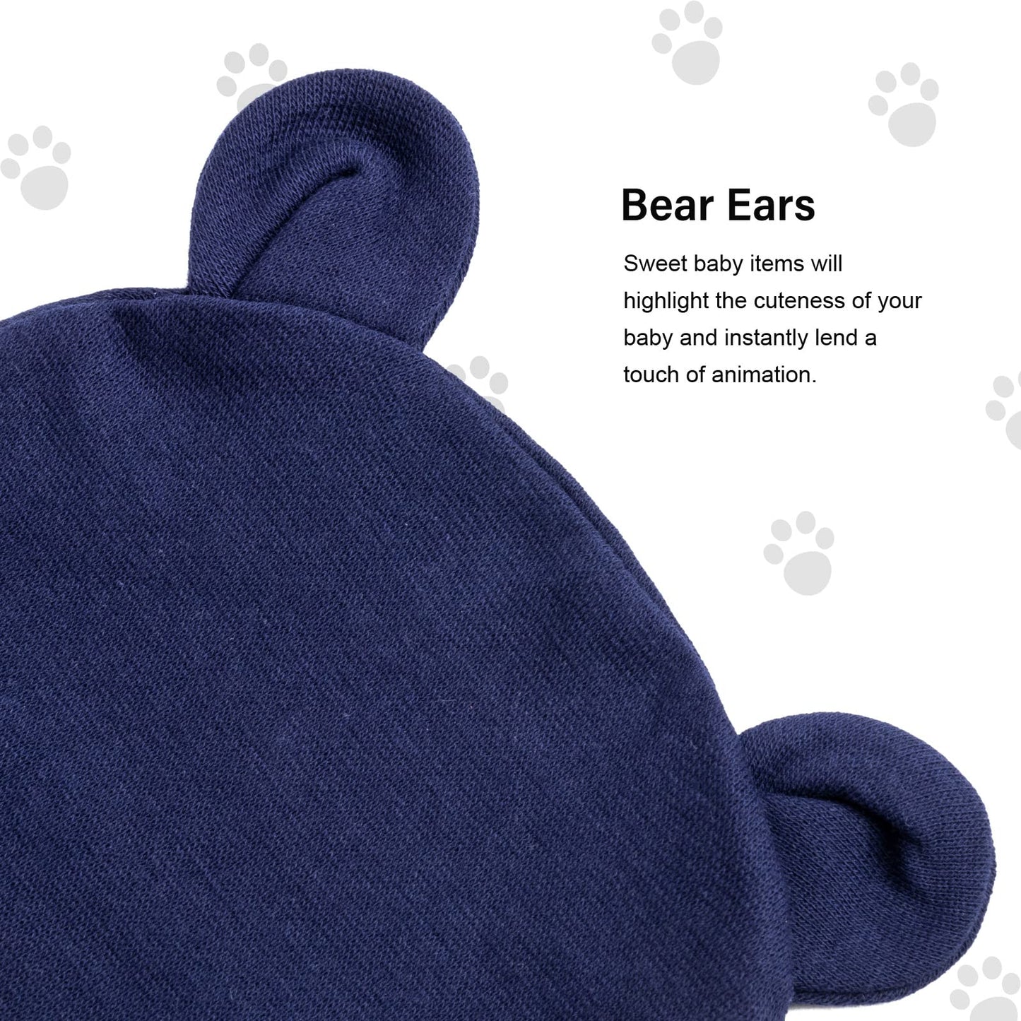 4 Set Baby Beanie Hat + Gloves (0-6 Months)