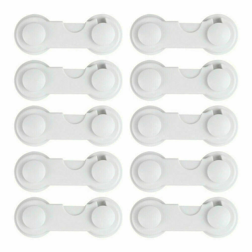 10 Child Baby Toddler Cupboard Cabinet Safety Locks Proof Door Drawer Fridge
