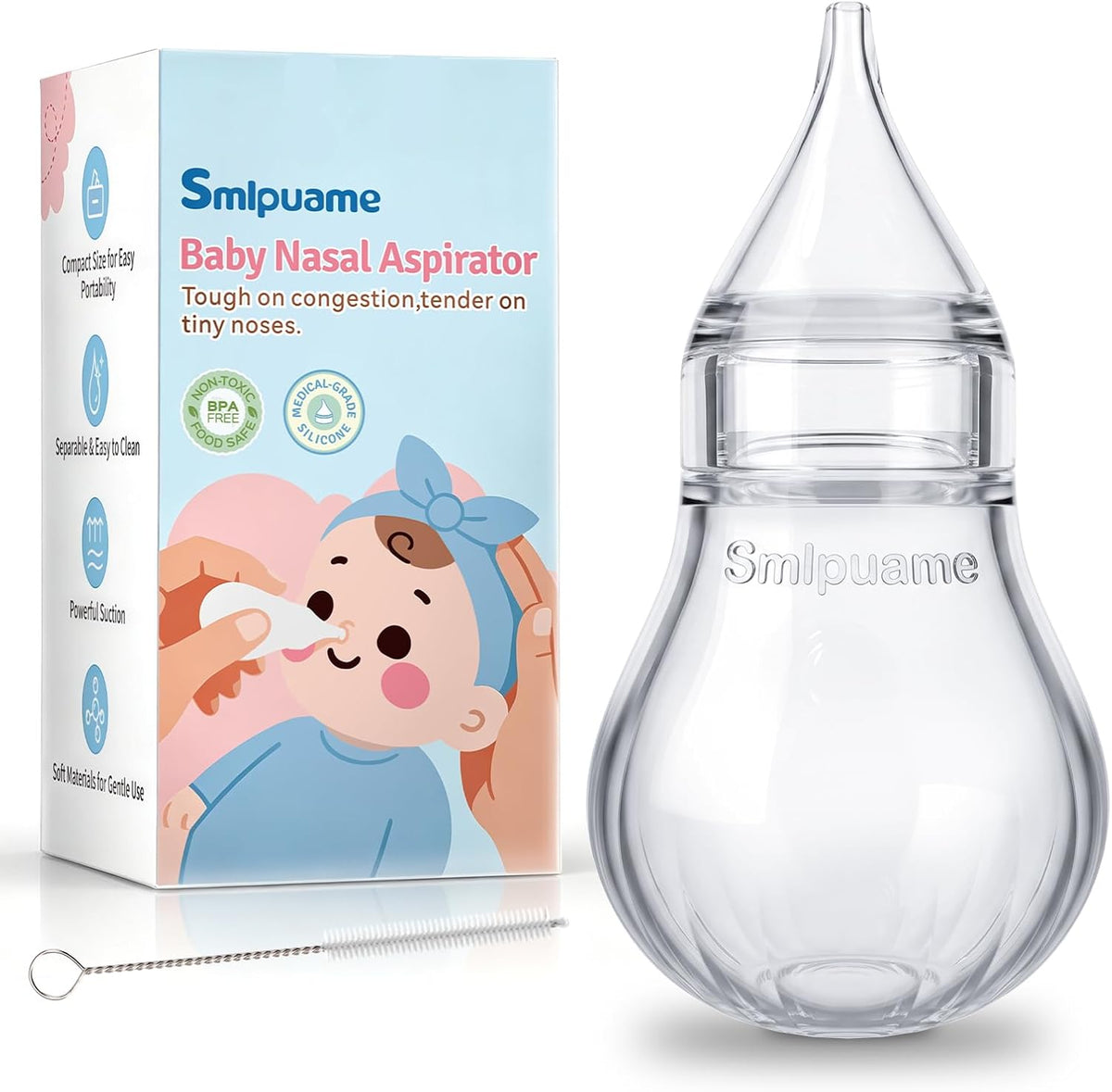 Baby nasal aspirator silicone suction bulb