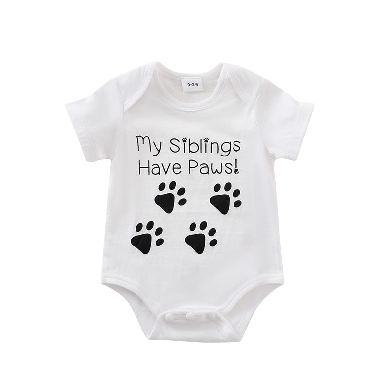 Paws print baby Vests