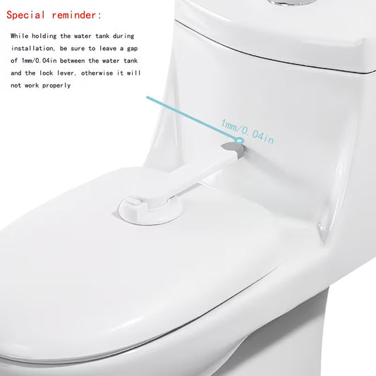 Child  Pet Safety Toilet Lock - White Plastic Childproof Latch with Easy-Install Design, Prevents Unauthorized Use for Youngsters & Pets, Secure Bathroom Access, Pet Safety Device, Modern Toilet Accessory, Durable Plastic Lock