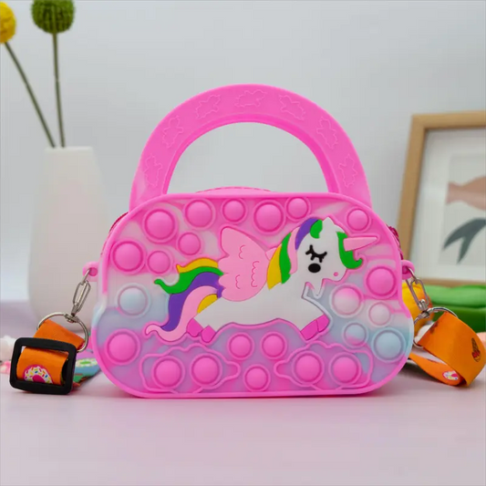 Pony Silicone Crossbody Bag, Fashion Casual Handbag For Girls