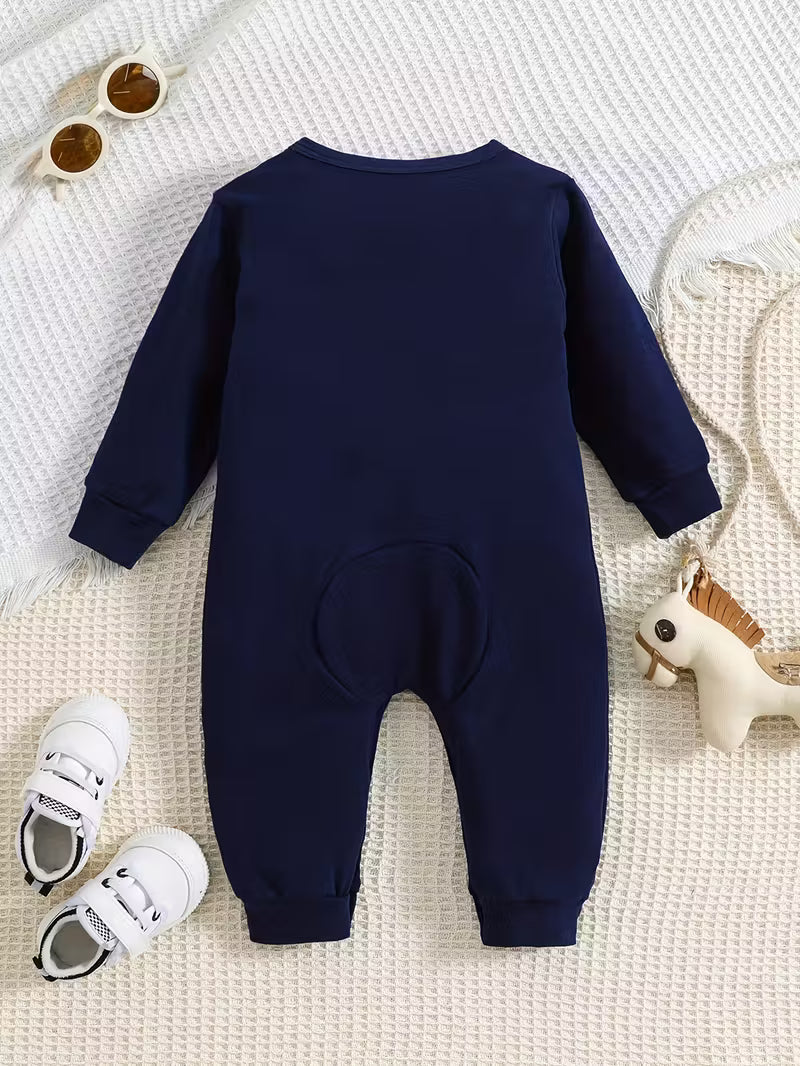 Long Sleeve Baby Romper – “Mom Dad Me” Family Matching Outfit | Soft Closed Crotch Bodysuit