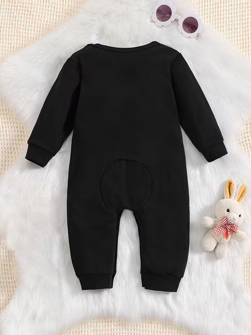 Long Sleeve Baby Romper – “Mom Dad Me” Family Matching Outfit | Soft Closed Crotch Bodysuit