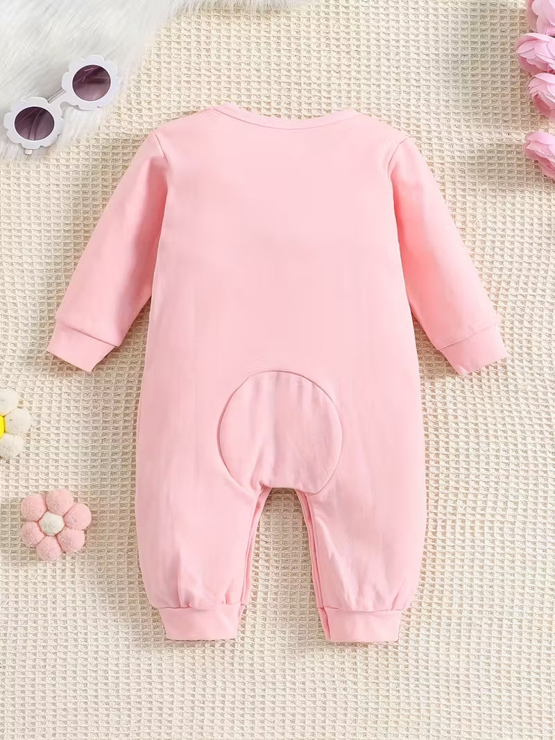 Long Sleeve Baby Romper – “Mom Dad Me” Family Matching Outfit | Soft Closed Crotch Bodysuit
