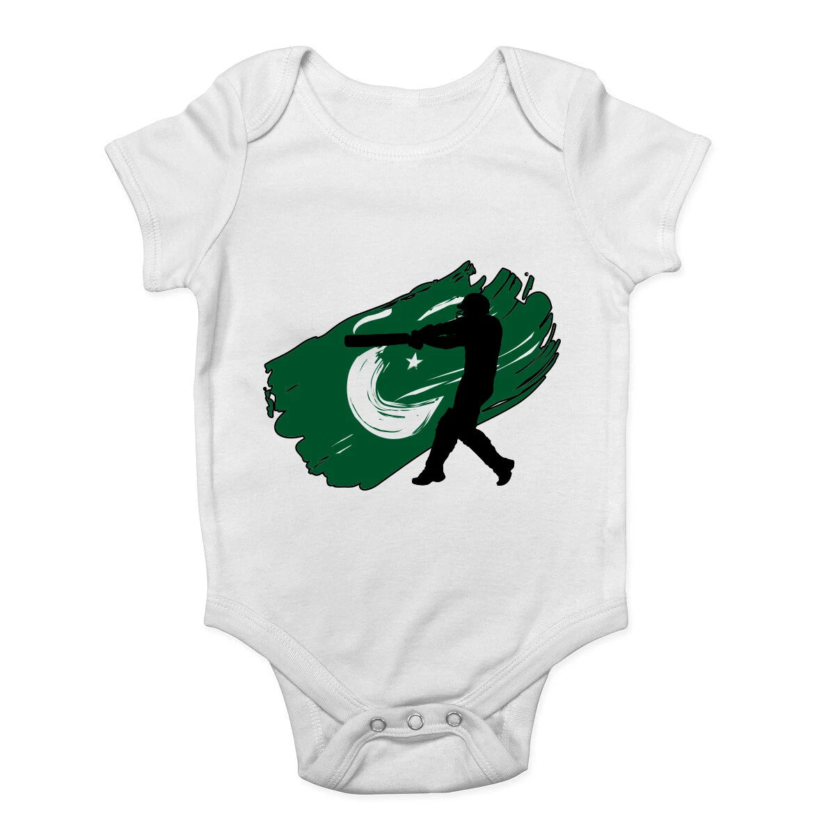 Pakistan Cricket Baby Grow Vest – Unisex Bodysuit | Baby Cricket Fan Gift