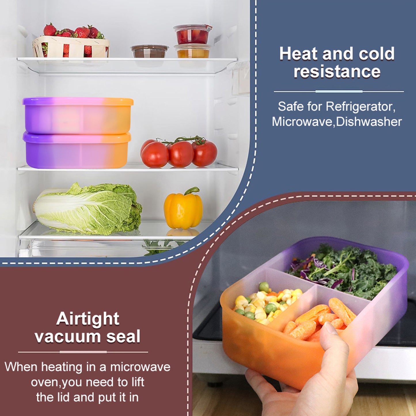 Silicone lunch box inside kids school bag ready for day out