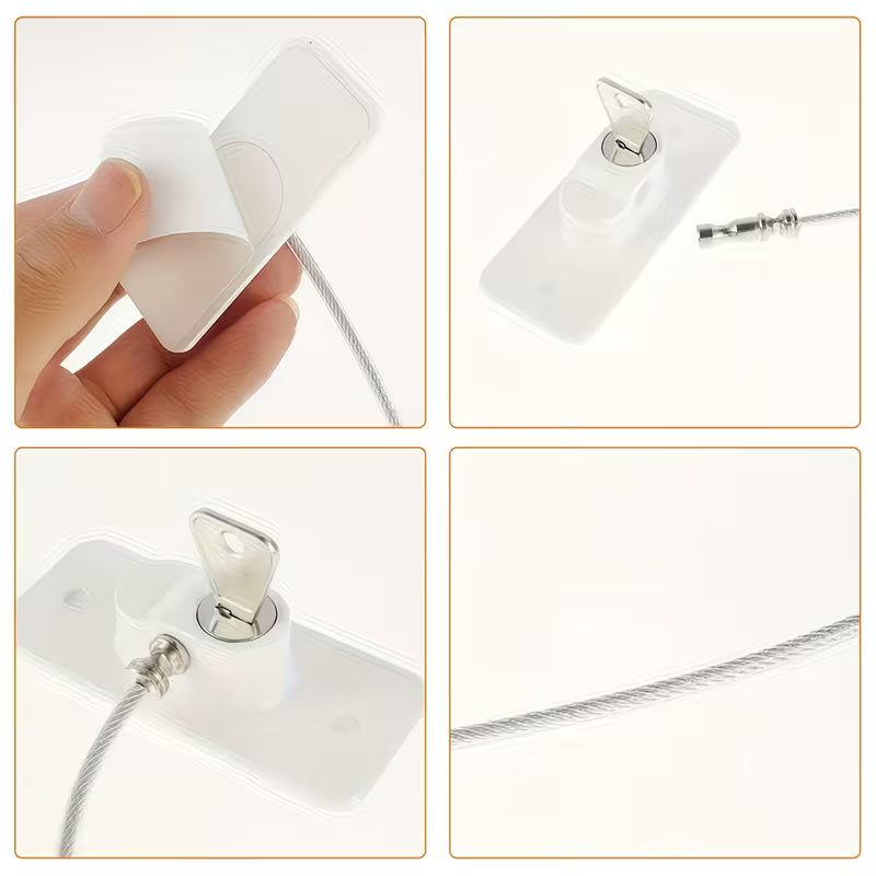 Window limiter lock with screws and key set