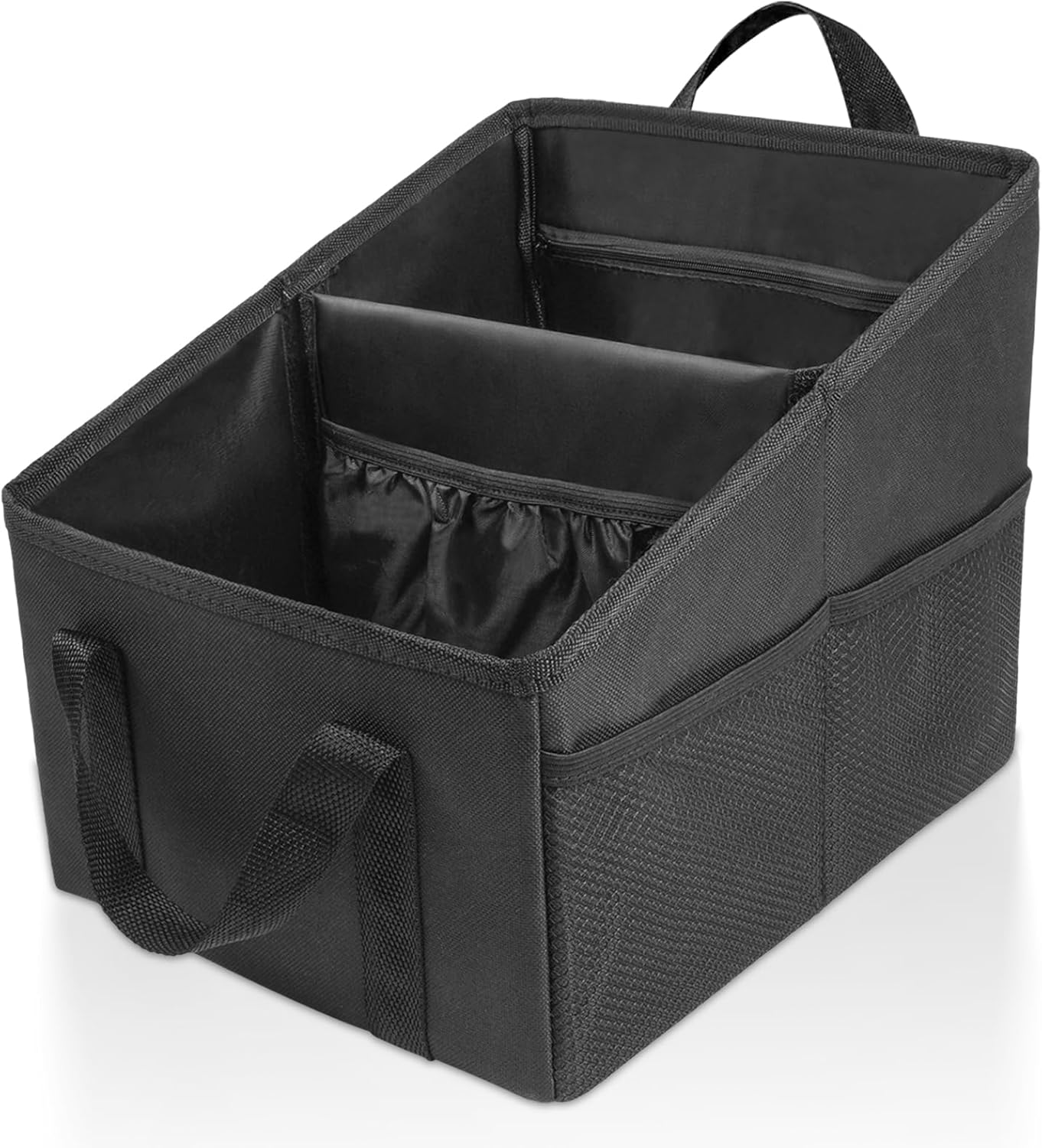portable car organiser front seat storage pockets installed for kids 