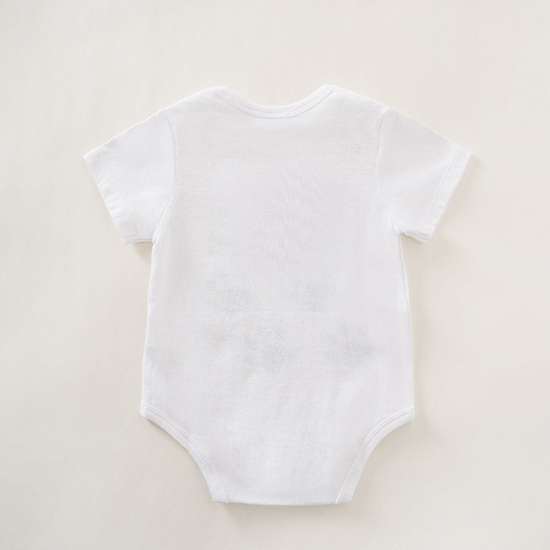 soft baby vest with animal print